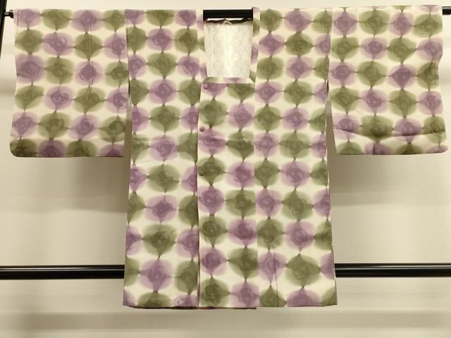 平和屋着物■道行コート　吉祥丸文　暈し染め　正絹　逸品　CAAK3733dy
