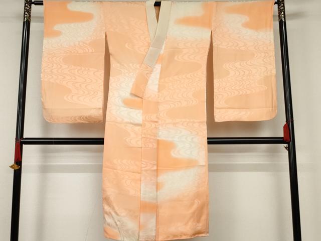 平和屋着物■長襦袢　袷　流水地紋　暈し染め　正絹　逸品　AAAL6921cs
