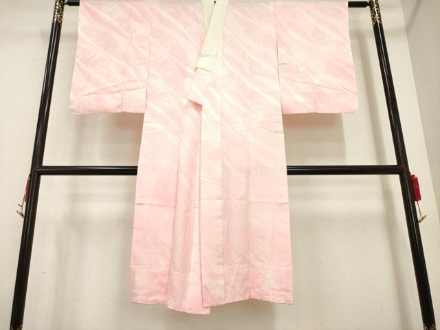 平和屋着物■長襦袢　無双仕立て　切嵌花地紋　暈し染め　正絹　逸品　AAAL8506ck
