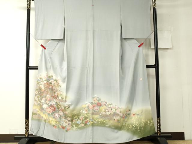 平和屋着物■豪華色留袖　作家物　駒刺繍　松竹梅御所車花文　暈し染め　金彩　正絹　逸品　CAAJ3576ch
