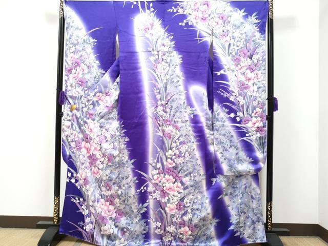平和屋着物■豪華振袖　草花文　暈し染め　正絹　逸品　CAAI3184fb