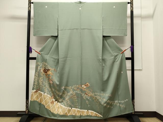 平和屋着物■豪華色留袖　作家物　駒刺繍　楽器籬花文　金彩　正絹　逸品　CAAK5353ut