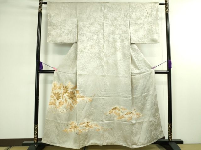 平和屋着物■豪華色留袖　駒刺繍　花唐草文　金彩　逸品　DAAH6714sf