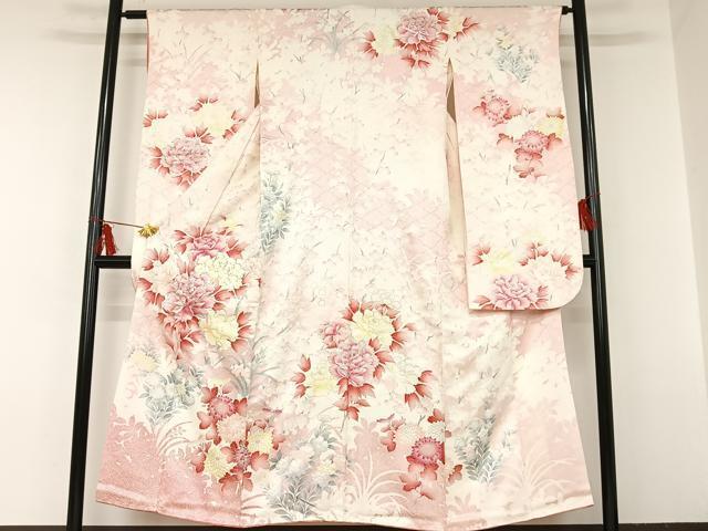 平和屋着物■豪華振袖　駒刺繍　花尽くし　暈し染め　やまと誂製　正絹　逸品　AAAM7346oa