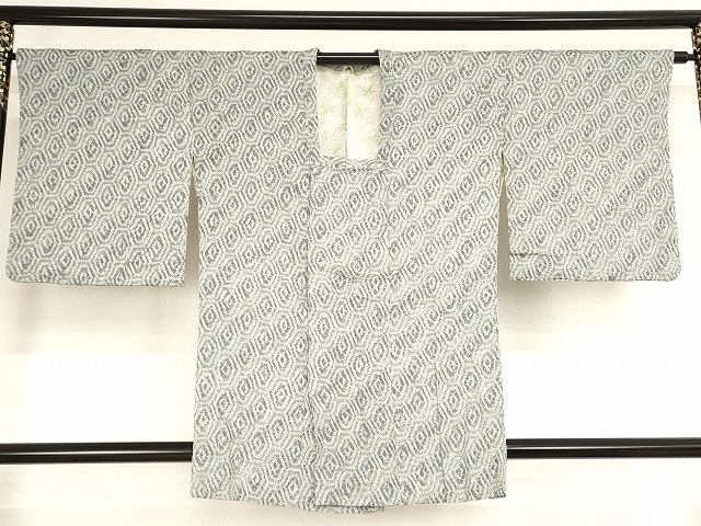 平和屋着物■道行コート　総絞り　亀甲菱文　正絹　逸品　AAAN0458bw
