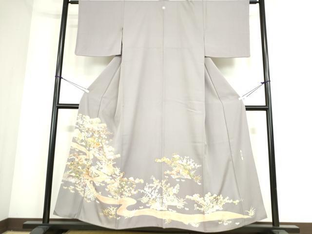 平和屋着物■森青山　色留袖　刺繍　茶屋辻風景文　金彩　正絹　逸品　DAAI8916az