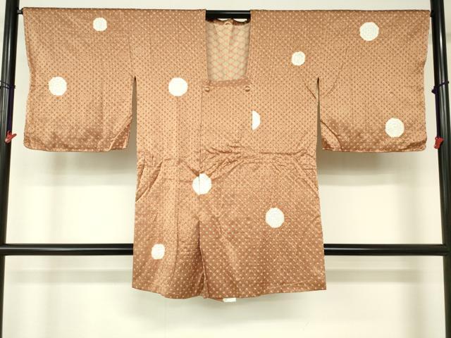 平和屋着物■道行コート　総絞り　丸文　正絹　逸品　DAAK9078cm