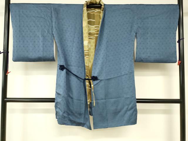 平和屋着物■道中着　舞花地紋　薄縹色　正絹　逸品　DAAK9081cm
