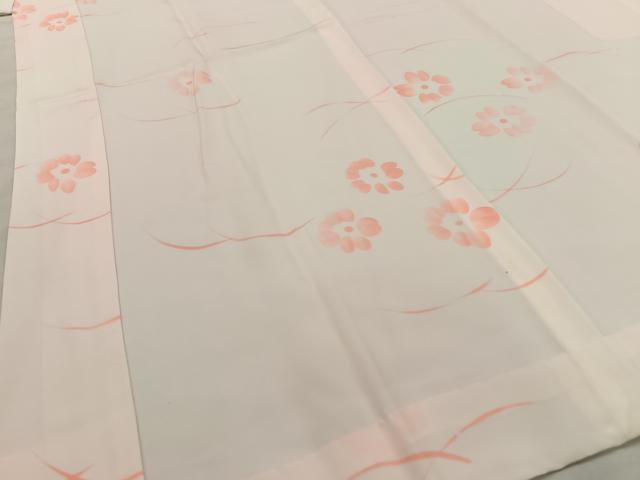 平和屋着物■長襦袢　無双仕立て　舞花文　暈し染め　正絹　逸品　AAAM9207zg
