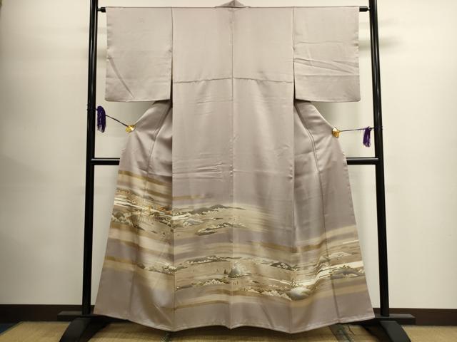 平和屋着物■豪華色留袖　駒刺繍　人物風景文　暈し染め　金彩　正絹　逸品　CAAK3635dy