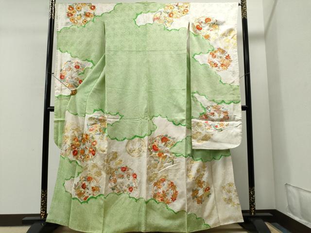 平和屋着物●豪華振袖　刺繍　絞り　草花丸文　金彩　逸品　CAAI8560yc