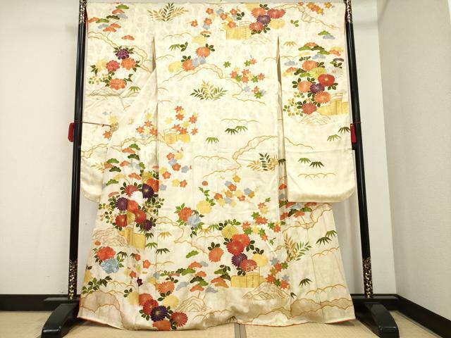 平和屋着物■豪華振袖　花籬文　金銀彩　正絹　逸品　AAAN1570ck