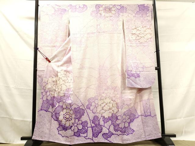 平和屋着物■豪華振袖　駒刺繍　絞り　片輪車花文　やまと誂製　正絹　逸品　DAAI2874ox
