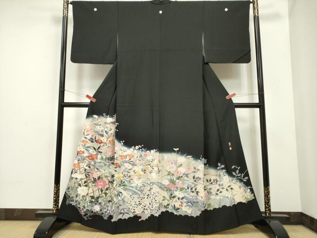 平和屋着物■豪華振袖　作家物　流水花鳥文　正絹　逸品　DAAI4449yyy