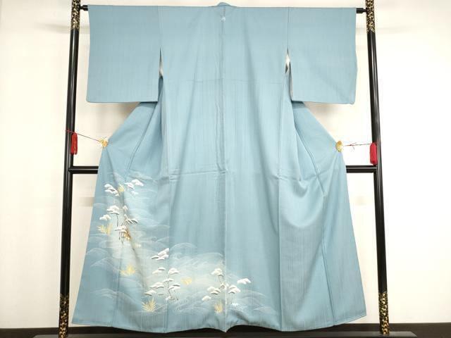 平和屋着物■豪華色留袖　立波風景松文　暈し染め　正絹　逸品　AAAL7495bw