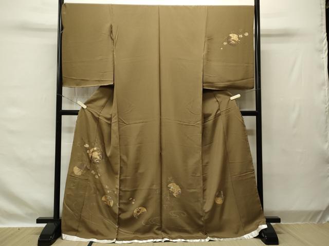 平和屋着物■訪問着　仮絵羽　刺繍　流水飛鶴丸文　金銀彩　逸品　未使用　CAAJ9350th