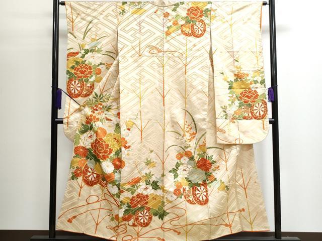 平和屋着物■豪華振袖　駒刺繍　花車文　金彩　逸品　未使用　CAAI3039fb