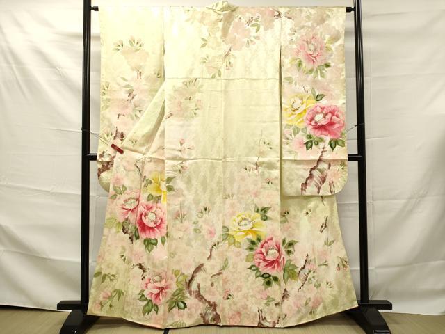 平和屋着物■豪華振袖　手描き　枝花文　金彩　正絹　逸品　DAAJ4959tw