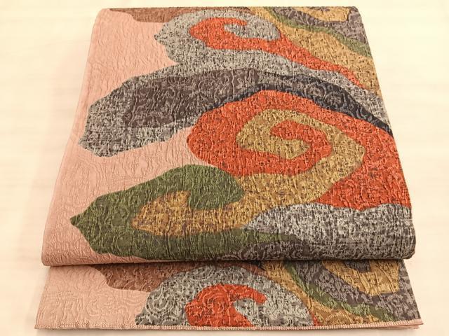 平和屋着物●博多織　鵬翔　全通柄袋帯　正絹　逸品　BAAL2326du