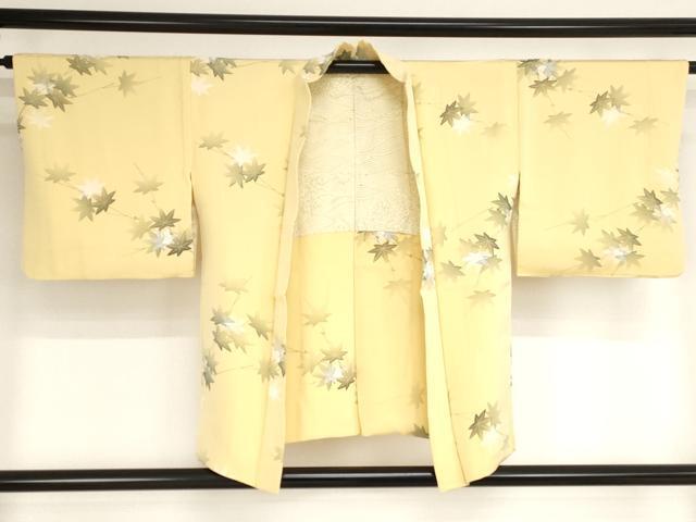平和屋着物■羽織　枝紅葉地紋　正絹　逸品　AAAN0481bw