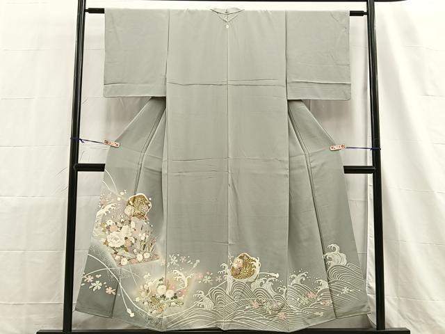 平和屋着物■豪華色留袖　地紙梅文　暈し染め　金彩　正絹　逸品　BAAM8285hz
