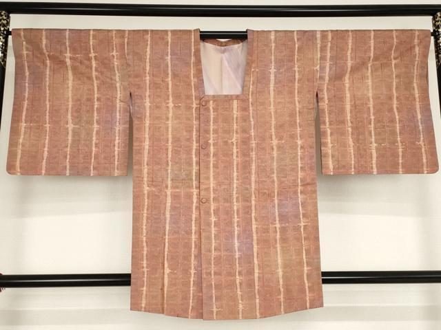 平和屋着物■道行コート　格子　やまと誂製　正絹　逸品　AAAN3888bw