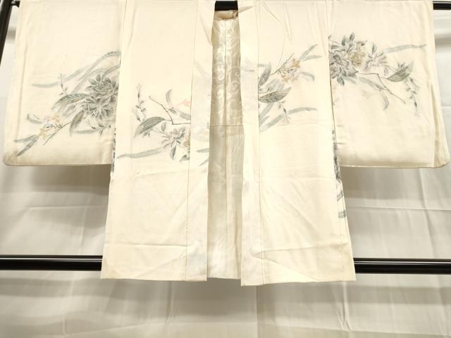 平和屋着物■羽織　寿光織　草花文　金糸　正絹　逸品　DAAL6642ar