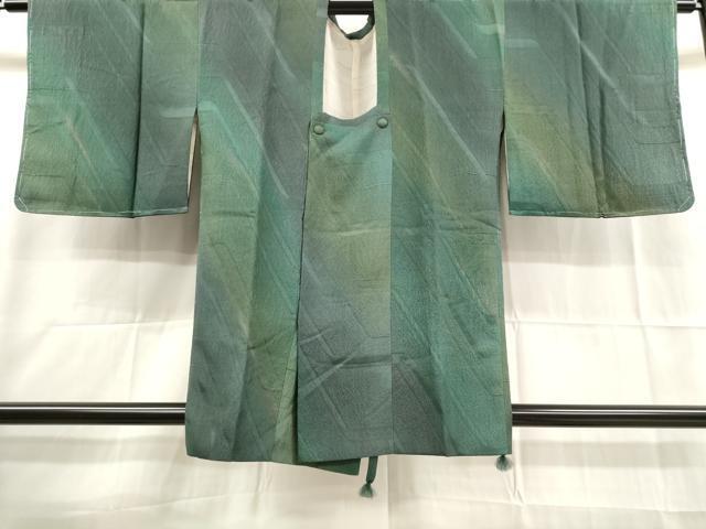 平和屋着物■道行コート　幾何学地紋　暈し染め　正絹　逸品　DAAL6629ar
