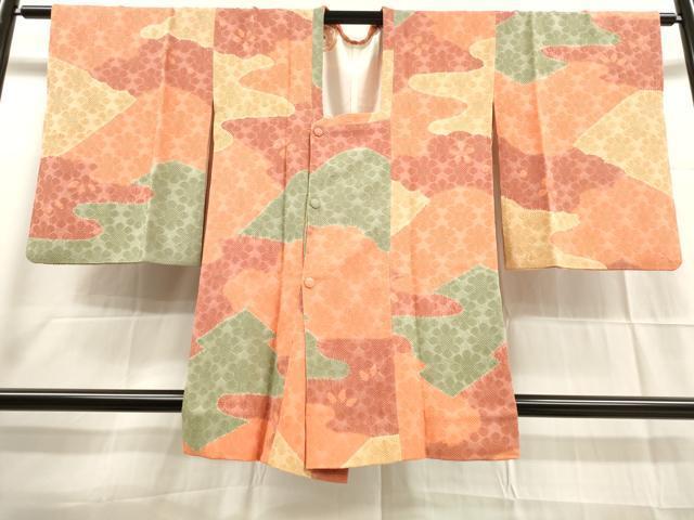 平和屋着物■道行コート　絞り　舞花地紋　正絹　逸品　DAAL6635ar