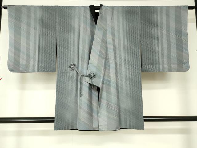 平和屋着物■道中着　リバーシブル　間道　暈し染め　正絹　逸品　DAAK9405cm