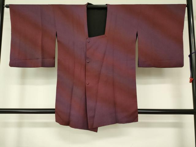 平和屋着物■道行コート　リバーシブル　霞文　暈し染め　正絹　逸品　DAAK9393cm