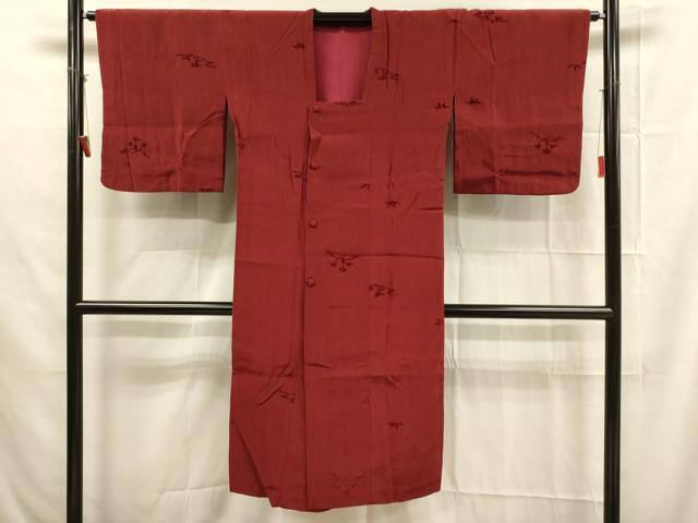 平和屋着物■道行コート　輪奈ビロード　抽象文様　ロング丈　正絹　逸品　DAAK9389cm