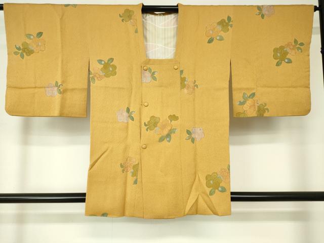 平和屋着物■道行コート　地紋起こし　辻が花　金彩　正絹　逸品　DAAK9482cm