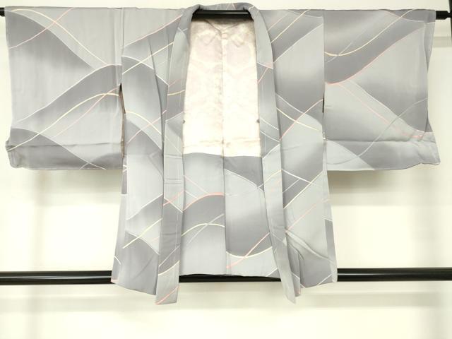 平和屋着物■羽織　地紋起こし　抽象文様　暈し染め　正絹　逸品　DAAK9486cm