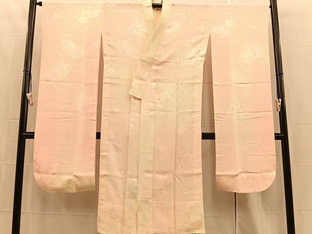 平和屋着物■振袖用長襦袢　無双仕立て　草花文　暈し染め　正絹　逸品　BAAN0573xi