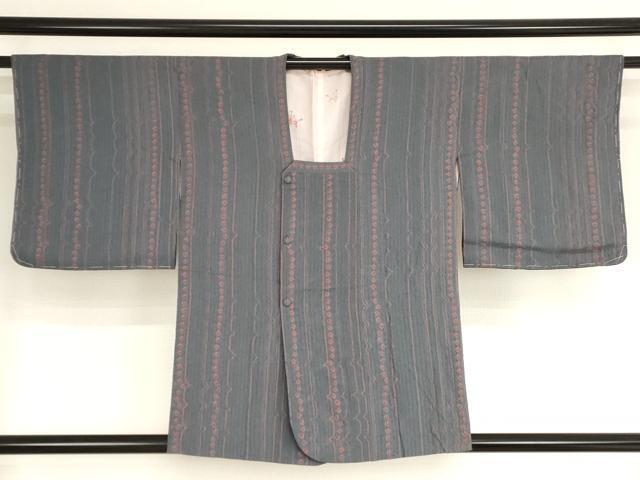 平和屋着物■道行コート　絞り　変わり間道　反端付き　正絹　逸品　未使用　AAAN7326bw