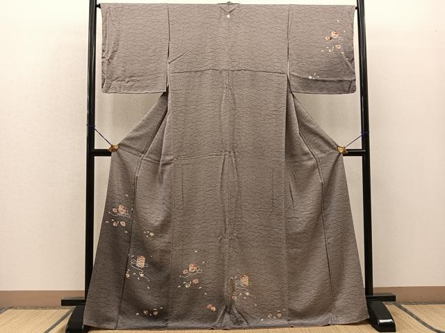 平和屋着物■豪華振袖　貝桶花文　暈し染め　正絹　逸品　BAAK0690pu