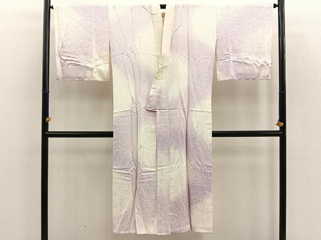 平和屋着物●上質な長襦袢　袷　菊地紋　暈し染め　正絹　逸品　BAAM7393me