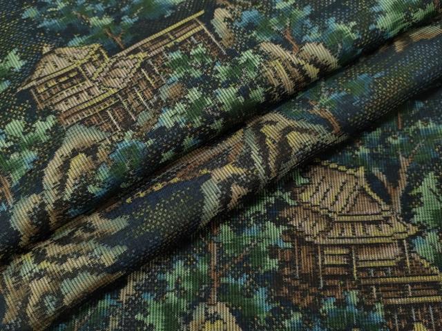 平和屋着物●本場大島紬　7マルキ　風景文　正絹　逸品　未使用　CAAK7485ze