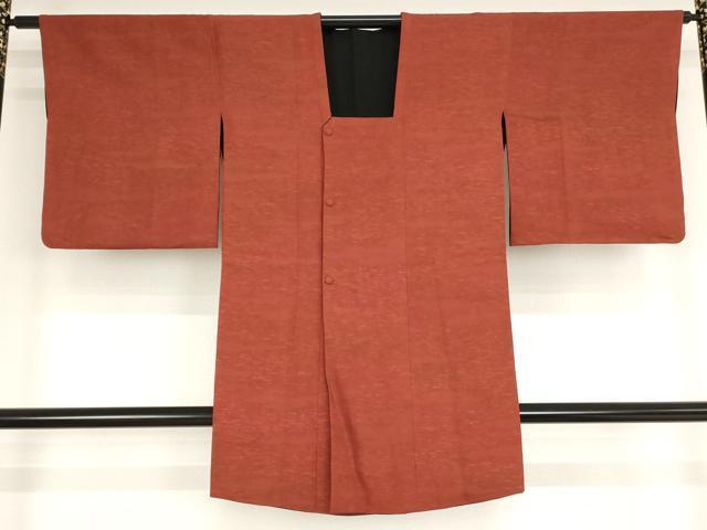 平和屋着物■道行コート　リバーシブル　弁柄色　やまと誂製　ロング丈　正絹　逸品　未使用　AAAO8686bw