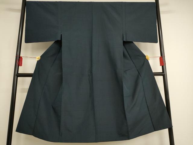 平和屋着物■男性紬　留紺　正絹　逸品　AAAO9734fy