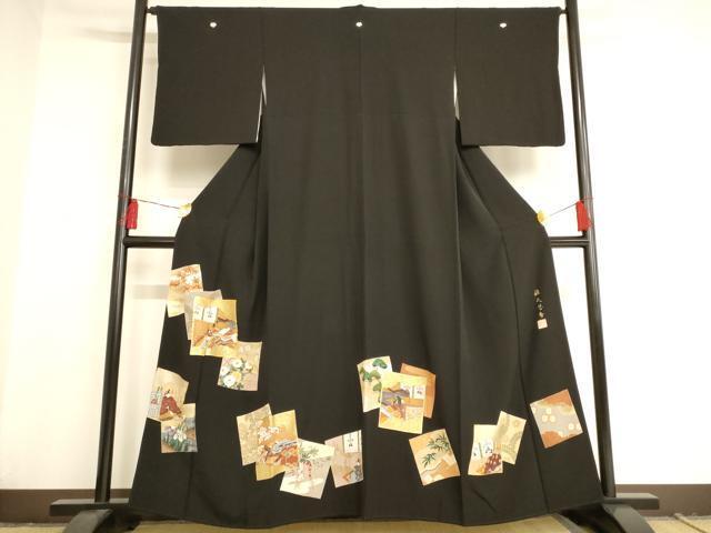 平和屋着物■黒留袖　作家物　源氏想香　金彩　正絹　逸品　AAAO9736fy