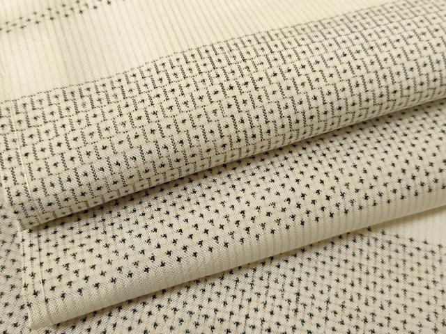 平和屋着物●本場大島紬　白大島　100亀甲　横段文　正絹　逸品　AAAO5355cs