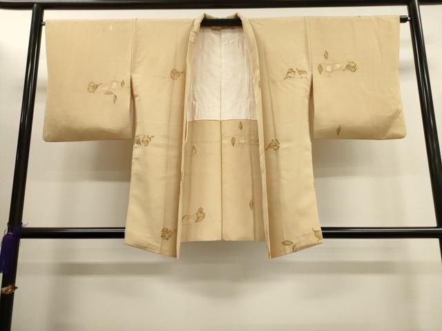 平和屋着物■羽織　地紋起こし　雀　正絹　逸品　CAAL4002dy