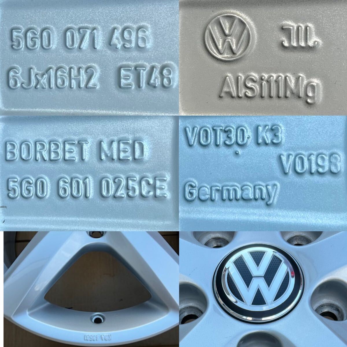 1 день ~2 день отправка *SS24* первоклассный прекрасный товар *VW Volkswagen Golf 7 оригинальные колеса 16 дюймовый 4 шт. комплект *6J 112 5H +48* The Beetle variant 