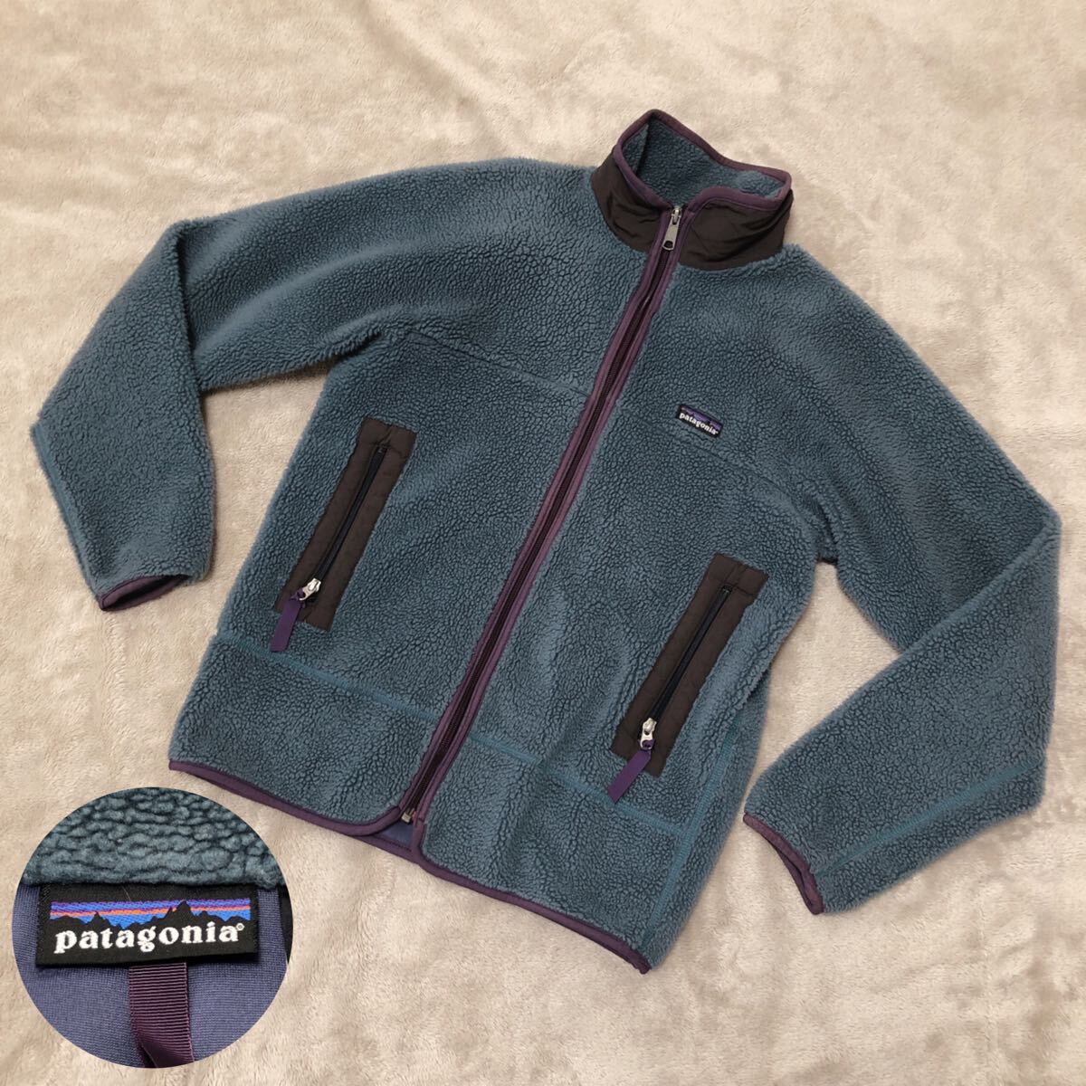 激レア★patagonia パタゴニア レトロX ハンター×リーガルパープル 表記(S) USA製 90s 雪無しタグ