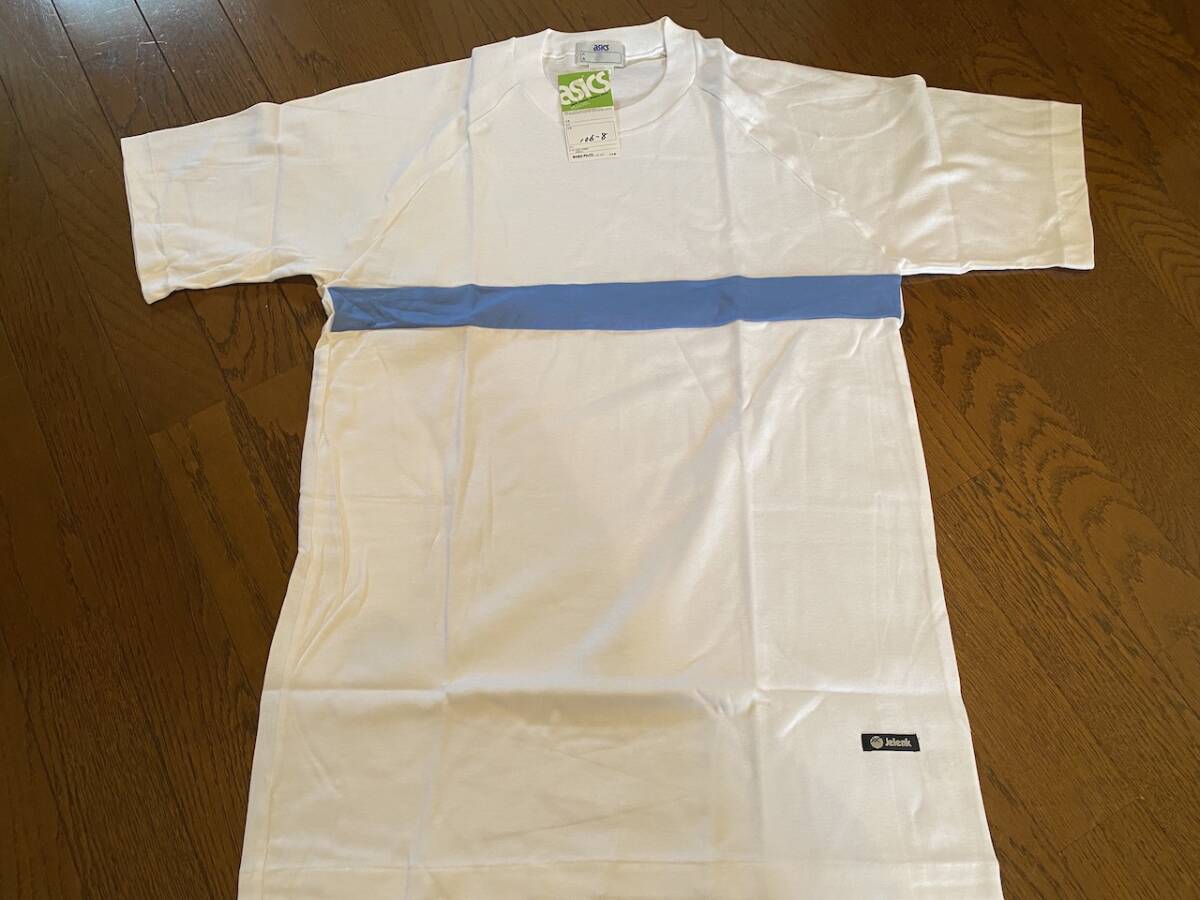 当時物　未使用　別注　デッドストック　アシックス　Asics　ジェレンク　クールネックシャツ　半袖Tシャツ　サイズ：106ー８　KK2936
