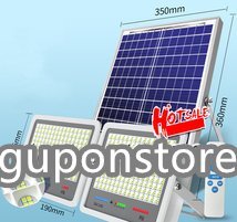 強(qiáng)くお勧め★ソーラーライト街燈 LED投光器*2 屋外用 防水 高輝度 照明 バッテリー殘量表示 防犯ライト庭用 ガーデンライト駐車場 4000W