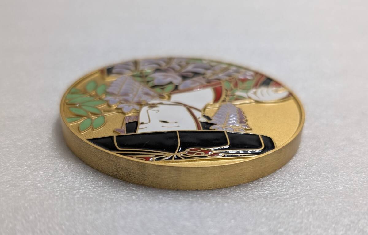 七宝章牌 藤娘 純銀製品 シルバー 記念メダル 約160g 造幣局