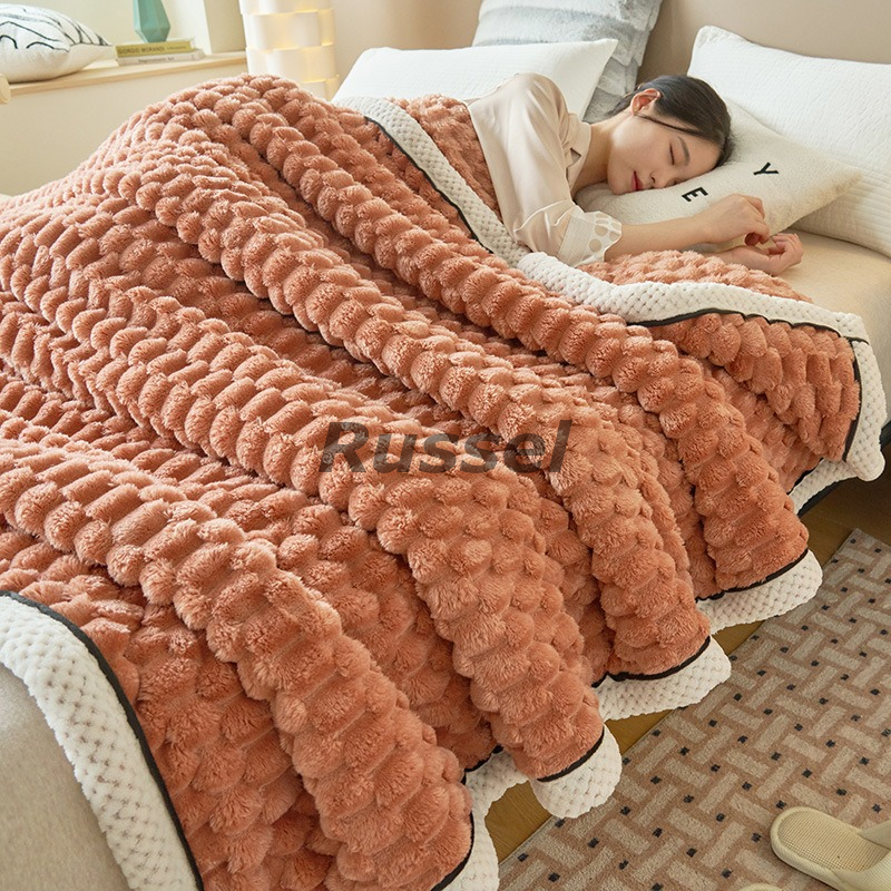 毛布 クイーンサイズ ダブルサイズ 180cm × 200cm 温かい 冬 もこもこ毛布 お洒落 かわいい ふわふわ フリース ブランケット 洗濯可能